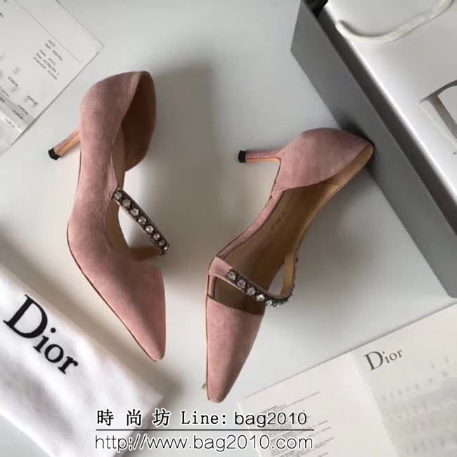 DIOR迪奧 2018秋季新款 磨砂皮 高跟女單鞋 QZS2137